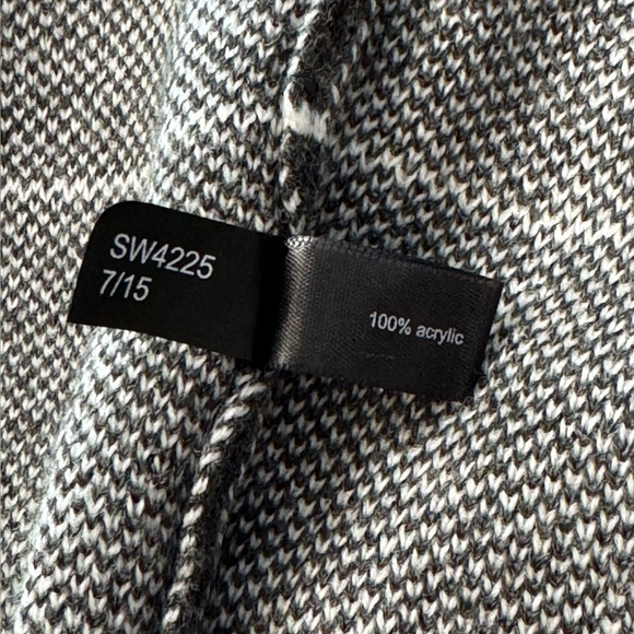 The Limited Gray & White Classy Open Front Long Cardigan w/ Pockets- size S - Picture 8 of 12